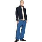Moncler Navy Fourioun Cotton Blend Short Jacket