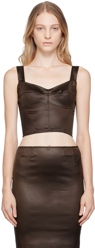 Photo: Dolce & Gabbana Brown Bustier Bra