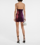 Area - Mussel Cup crystal embellished minidress