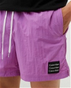 Calvin Klein Underwear Pure Swim Medium Drawstring Shorts Purple - Mens - Swimwear