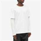 Members of the Rage Men's Long Sleeve Waffle Double T-Shirt in White