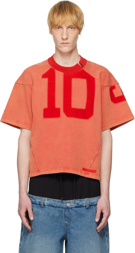 Photo: SPENCER BADU Red Washed Jersey T-shirt