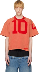 SPENCER BADU Red Washed Jersey T-shirt