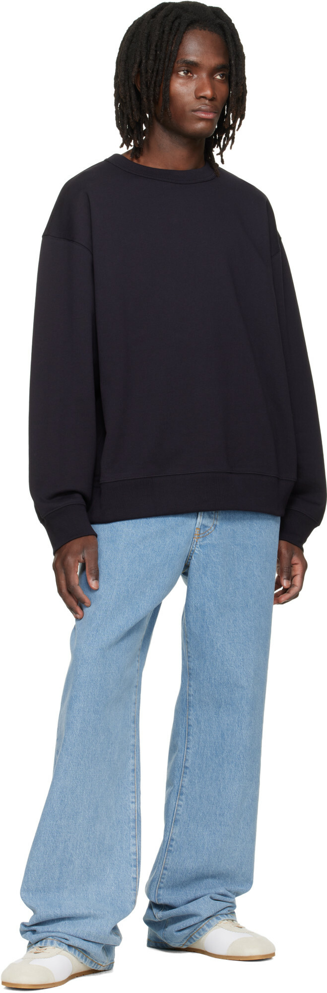 Dries Van Noten Navy Oversized Sweatshirt
