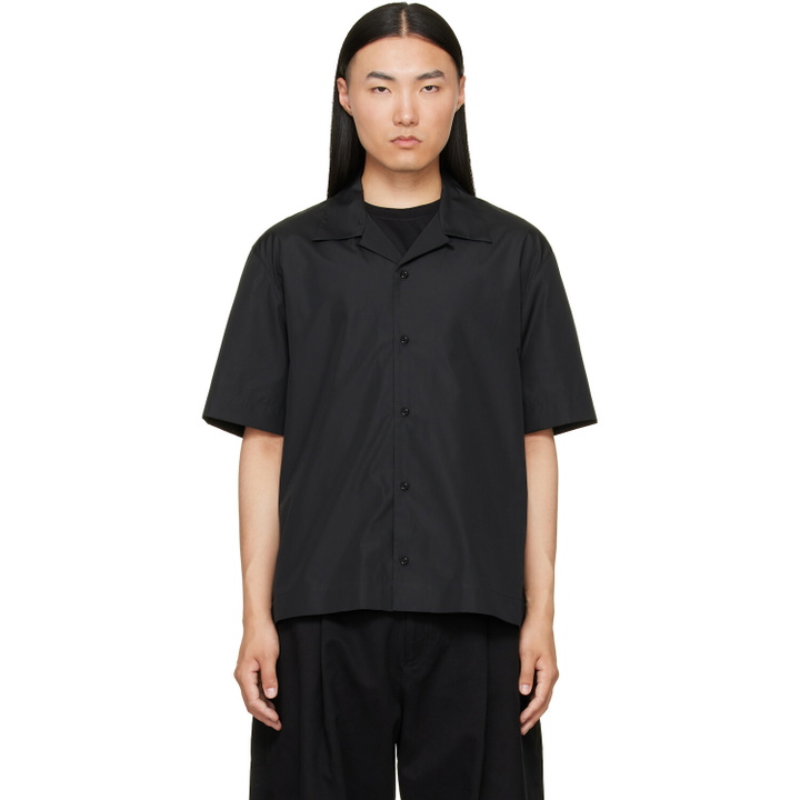 Photo: Givenchy Black Photographic Negative Print Poplin Shirt