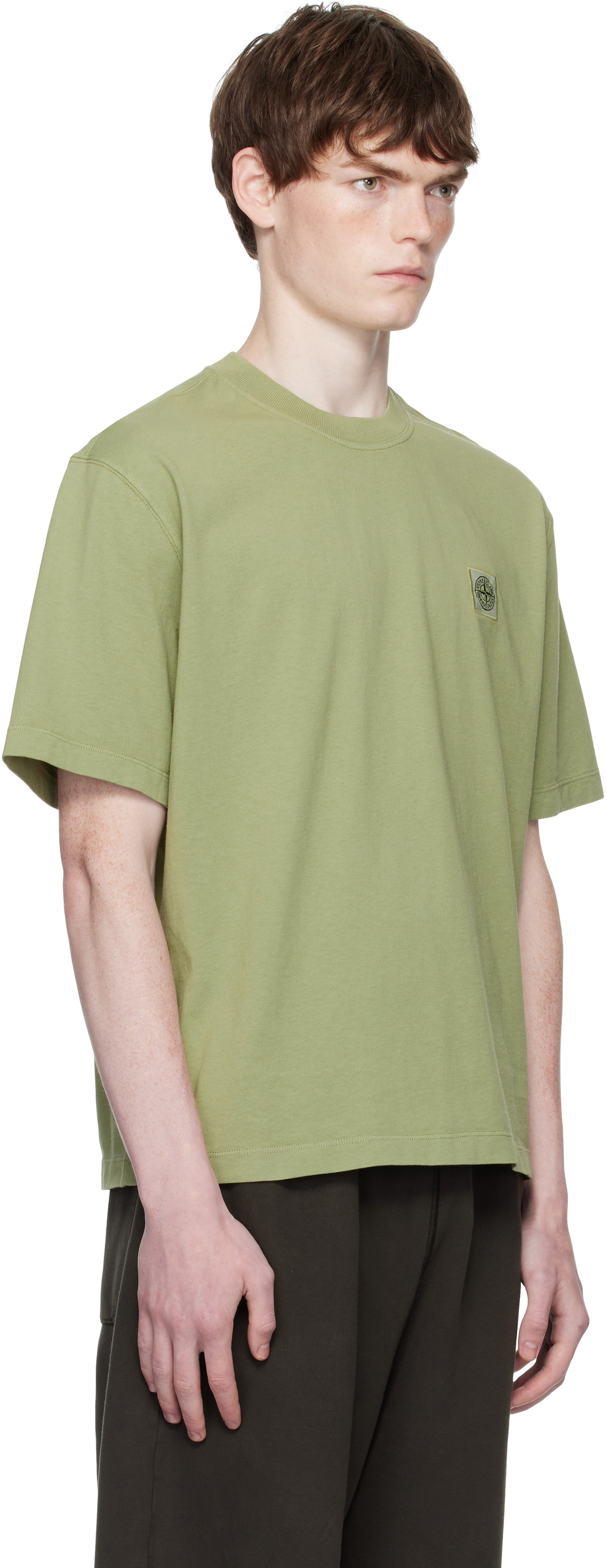 Stone Island Green 2100025 Combed Organic Cotton Jersey T