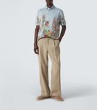 Etro Printed cotton piqué polo shirt