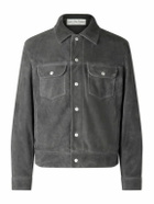 FRAME - Suede Trucker Jacket - Gray