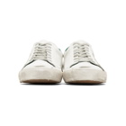 Golden Goose White and Green Superstar Sneakers