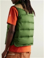 Moncler Grenoble - Veny Cotton Canvas-Trimmed Logo-Appliquéd Quilted Shell Down Gilet - Green