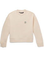 Palm Angels - Logo-Appliquéd Cotton-Jersey Sweatshirt - Neutrals