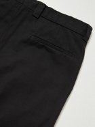 Brunello Cucinelli - Straight-Leg Cotton-Twill Trousers - Black