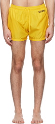 Moschino Yellow Smile Swim Shorts