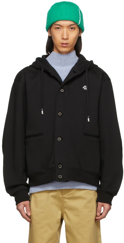 Photo: ADER error Black Sculpture Logo Hoodie