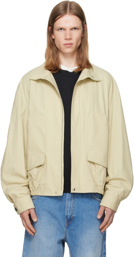 Photo: Calvin Klein Collection Beige Donald Bomber Jacket
