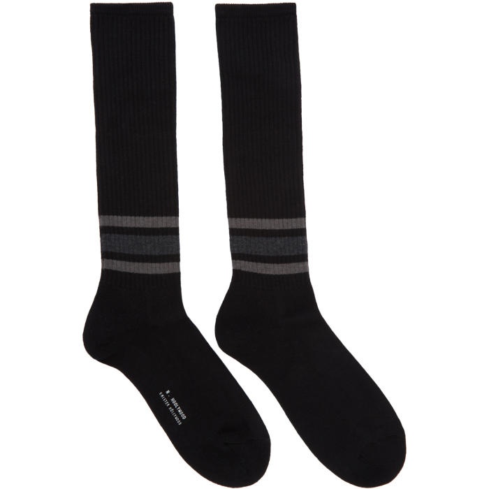 Photo: N.Hoolywood Black Stripe Socks 