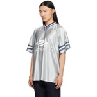 Balenciaga Gray V-Neck Oversized T-Shirt