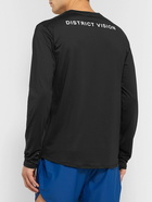 DISTRICT VISION - Air-Wear Logo-Print Stretch-Mesh Top - Black