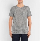 Schiesser - Helmut Striped Mélange Linen T-Shirt - Men - Gray