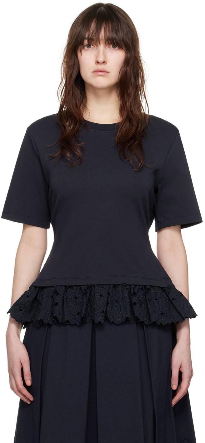 Erdem Navy Layered T-Shirt