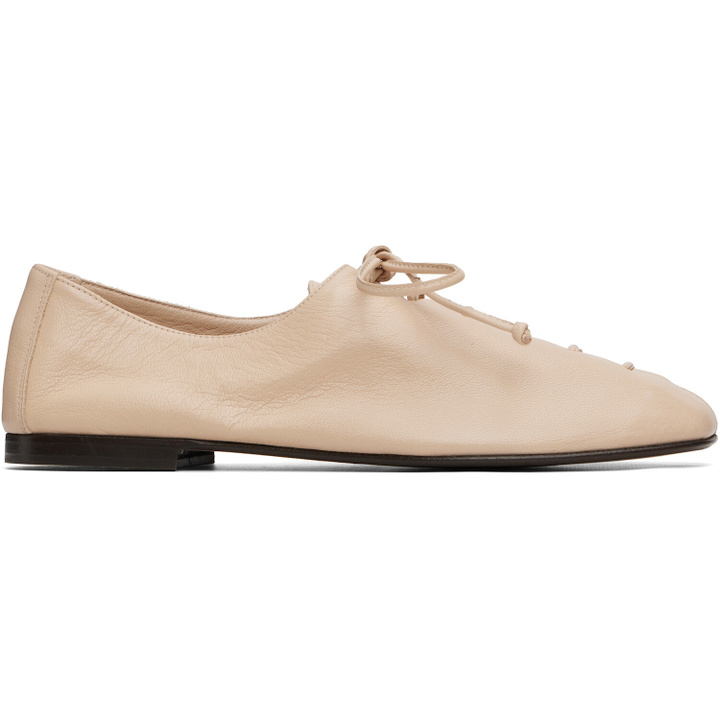 Photo: HEREU Beige Plegada Supple Shiny Loafers