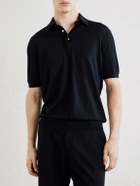 Zegna - Wool Polo Shirt - Black