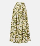 Adriana Degreas Printed cotton-blend maxi skirt
