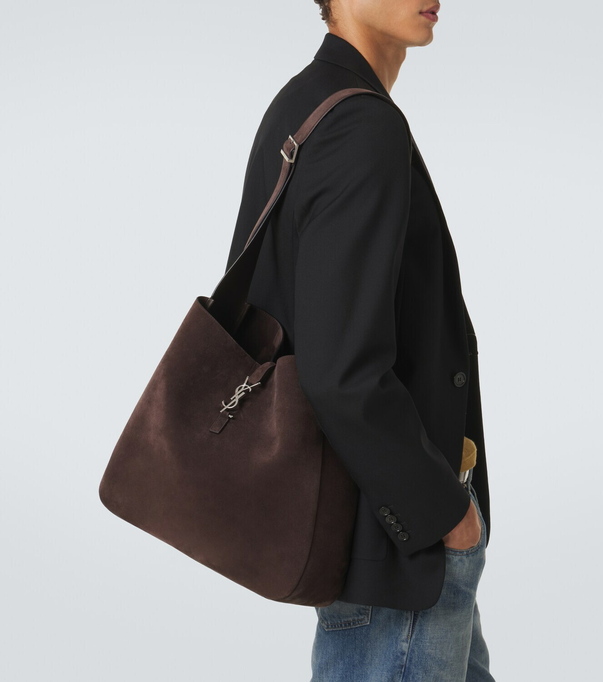 Saint Laurent Le 5 à 7 Maxi suede shoulder bag