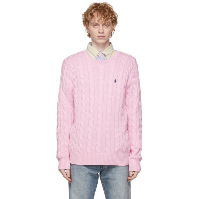 Photo: Polo Ralph Lauren Pink Cable Knit Sweater