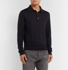 TOM FORD - Slim-Fit Cashmere and Silk-Blend Polo Shirt - Black