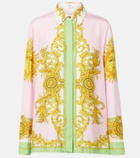 Versace Printed silk twill shirt