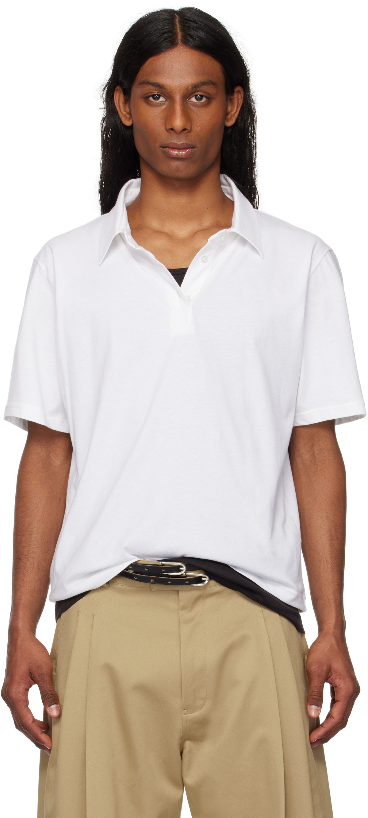 HODAKOVA Black Asymmetric Split T-shirt HODAKOVA