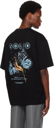Solid Homme Black Butterfly T-Shirt