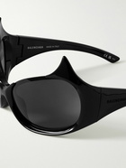 Balenciaga - Gotham Oval-Frame Acetate Sunglasses