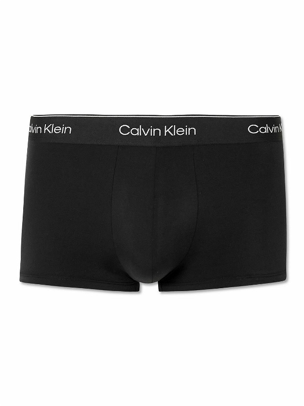 Photo: Calvin Klein Underwear - Low-Rise Stretch-Cotton Boxer Briefs - Black