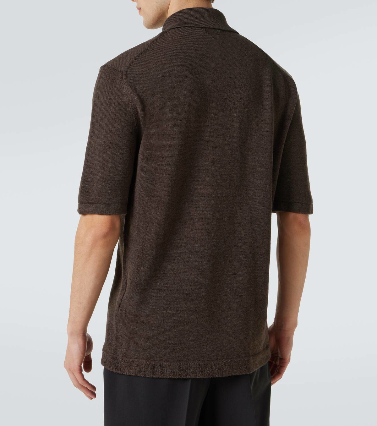 Bottega Veneta Linen polo shirt