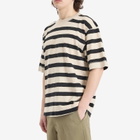 MHL by Margaret Howell Men's Matelot Stripe T-shirt in Natural/Black