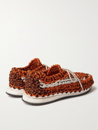 VALENTINO - Valentino Garavani Macramé Knitted Sneakers - Orange - EU 45