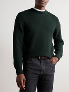 Canali - Slim-Fit Textured Merino Wool Sweater - Green