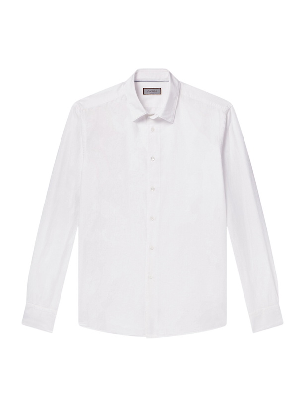 Photo: Canali - Garment-Dyed Cotton Shirt - White