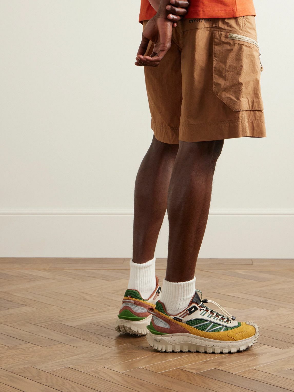 Moncler Grenoble - Straight-Leg Logo-Appliquéd Ripstop Cargo Shorts - Brown