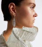 Kamyen Candy Crush Feather 18kt white gold drop earrings with diamonds