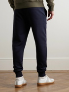 Moncler - Tapered Logo-Appliquéd Cotton-Jersey Sweatpants - Blue