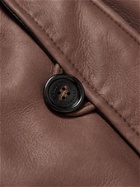 BRUNELLO CUCINELLI - Shearling-Lined Leather Jacket - Brown