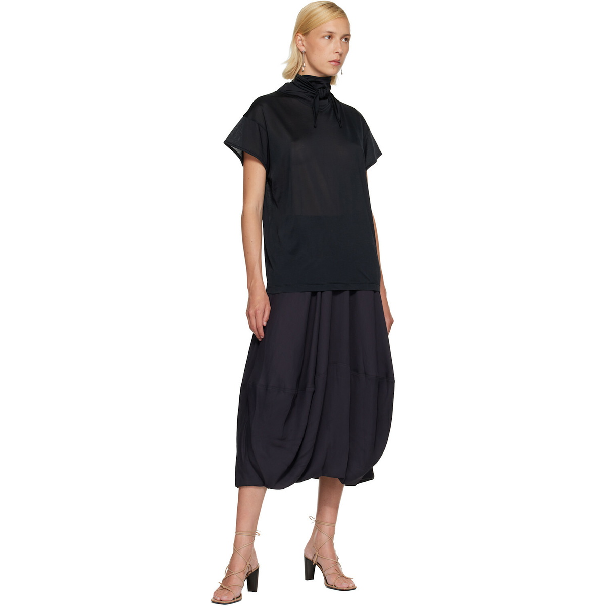 LEMAIRE Black Balloon Maxi Skirt