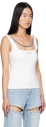 AREA White 'AREA' Nameplate Tank Top