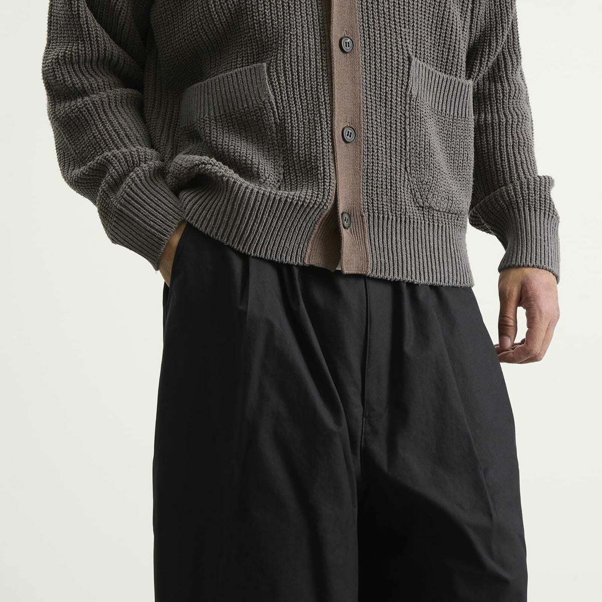 Comme des Garçons Homme Men's Cotton Twill Tailored Trousers in Black