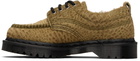 Dr. Martens Green Lowell Hair On Leather Moc Toe Derbys