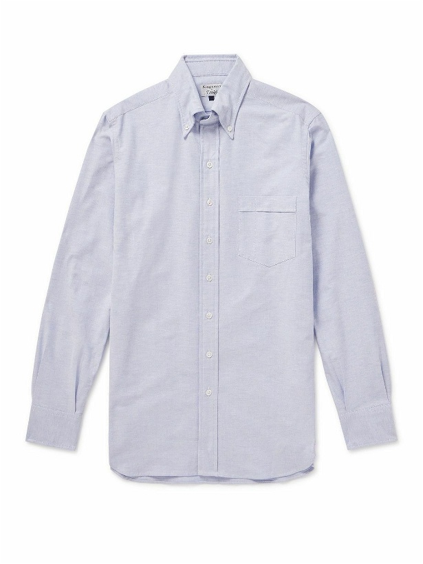 Photo: Kingsman - Button-Down Collar Cotton Oxford Shirt - Blue