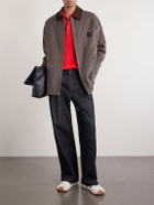 LOEWE - Corduroy-Trimmed Logo-Appliquéd Woven Overshirt - Brown